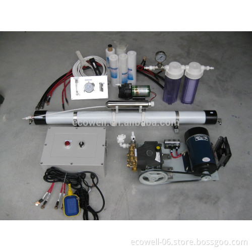 24VDC small capacity boat reverse osmosis system seawater desalination equipment , 12VDC seawater treatment
